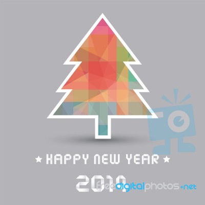 Happy New Year 2014 Card28 Stock Image