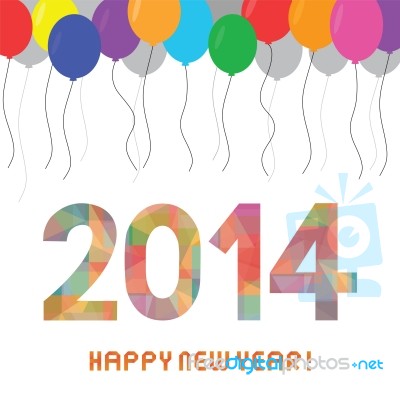 Happy New Year 2014 Card7 Stock Image
