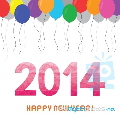 Happy New Year 2014 Card8 Stock Image