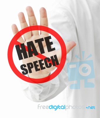 Hate Speech Stock Photo