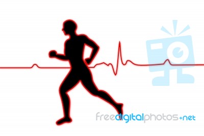 Healthcare .concept Heartbeat Electrocardiogram With  Running Ma… Stock Image
