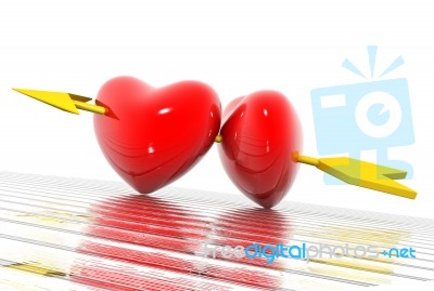 Heart And Arrow Stock Image