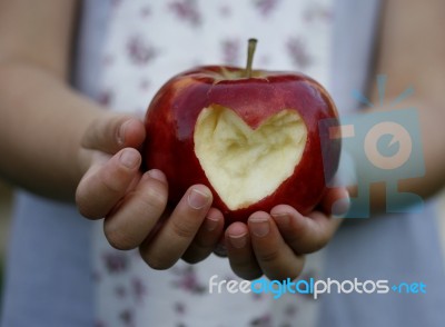 Heart Apple Stock Photo