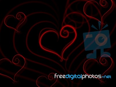 Heart Background Indicates Valentine Day And Backdrop Stock Image