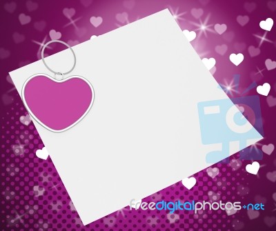 Heart Clip On Note Shows Romantic Message Or Love Letter Stock Image