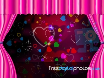 Heart Copyspace Means Theater Stage And Broadway Stock Image