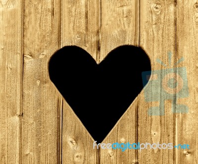 Heart In The Door Stock Photo