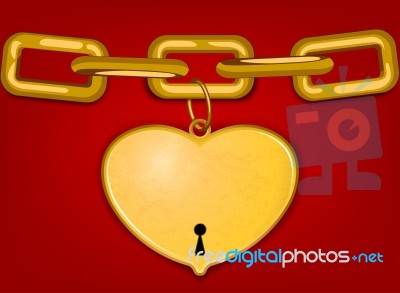 Heart Key Stock Image