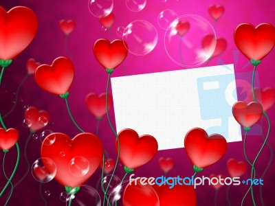 Heart Message Means Valentine Day And Correspond Stock Image