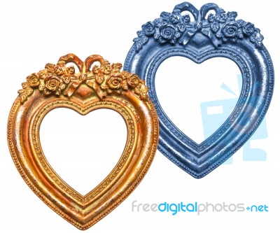 Heart Shape Picture Frames Stock Image