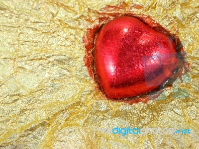 Heart Shaped Chocolate Stock Photo