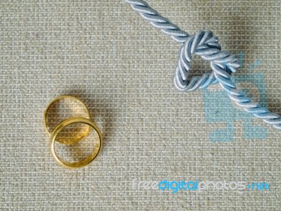 Heart Shaped Silver Rope Stock Photo