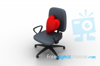 Heart Sign In Chair Stock Image