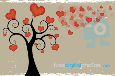 Heart Tree Stock Image