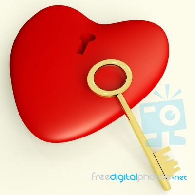 Heart With Key Stock Image
