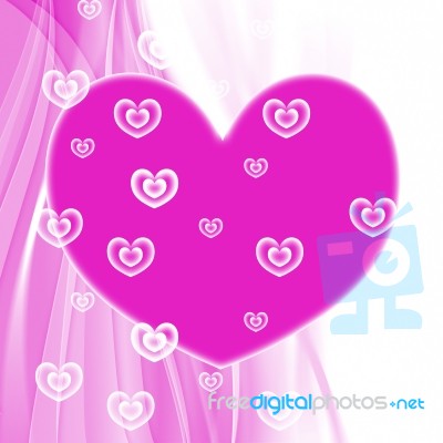 Hearts Background Indicates Valentine Day And Backgrounds Stock Image