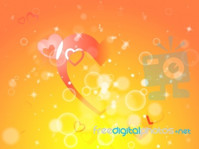 Hearts Background Shows Attraction  Affection And Romance Stock Image
