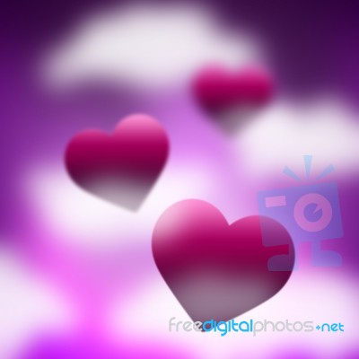 Heaven Background Means Valentines Day And Backdrop Stock Image