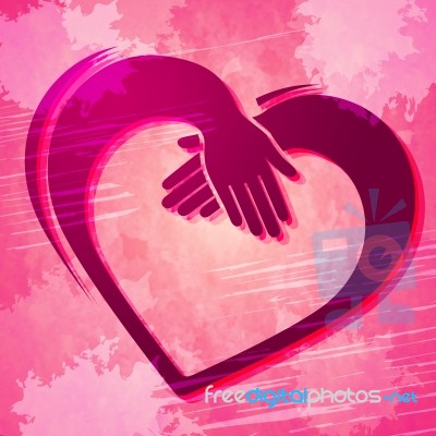 Holding Hands Indicates Valentine Day And Friends Stock Image