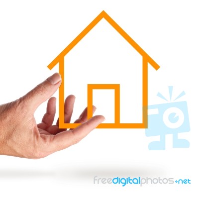 Home In The Hand Stock Image