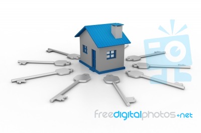 Home Key Concept Stock Image
