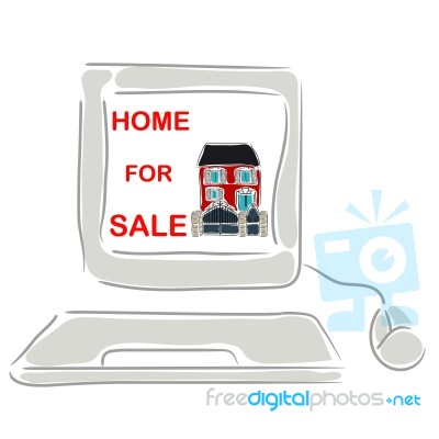 Home Sale Online Stock Image