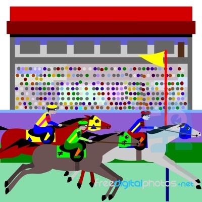 Horse Racing Stock Image