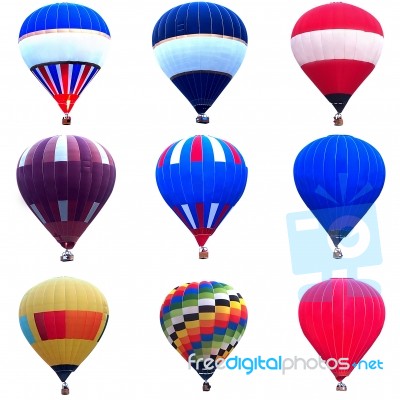 Hot Air Balloon Collections Stock Photo