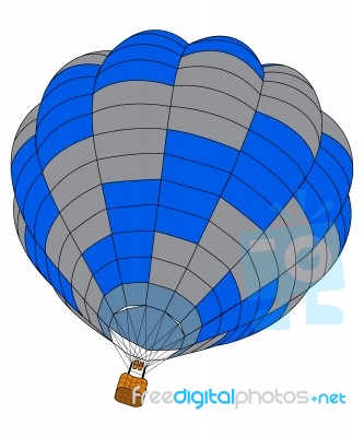 Hot Air Balloon Illustration Isolated Stock Image