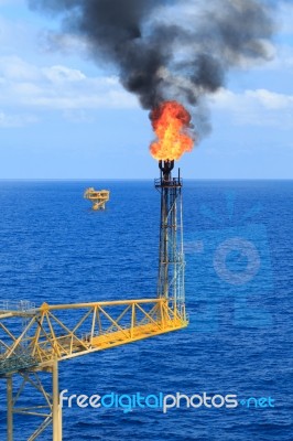 Hot Flare Boom And Fire Stock Photo