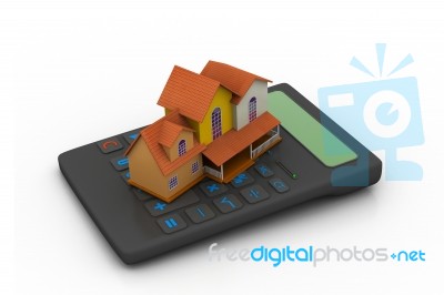 House And Calculator Stock Image