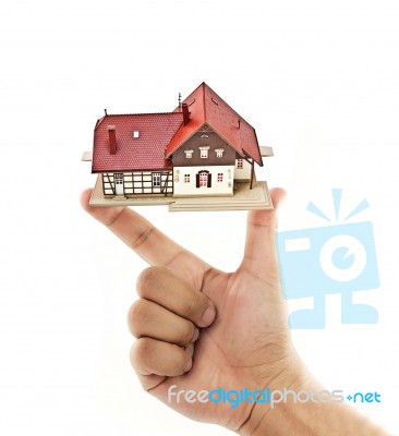 House On Hand Stock Photo