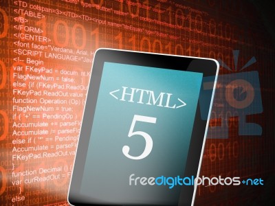 HTML And Mobile Stock Image