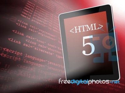 Html And Mobile Stock Image