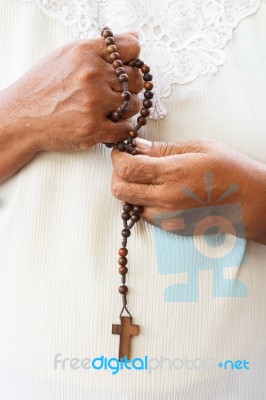 Human Pray To God Stock Photo