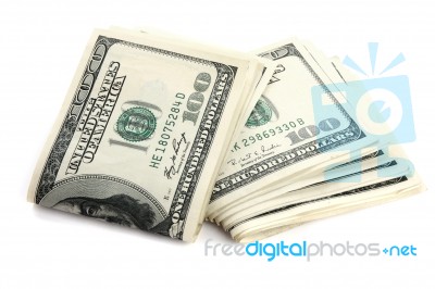 Hundred Dollar Banknote Stock Photo