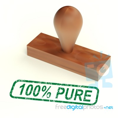 Hundred Percent Pure Stamp Stock Image