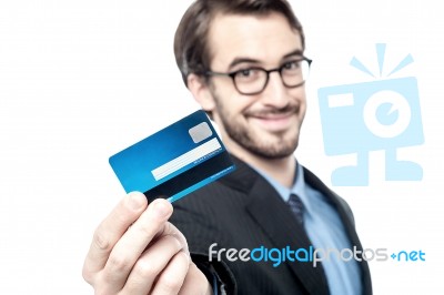 I Got My New Cash Card ! Stock Photo