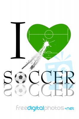 I Heart Soccer Stock Image