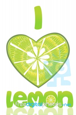 I Love Lemon Stock Image