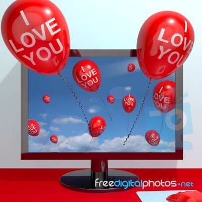 I Love You Balloons Stock Image
