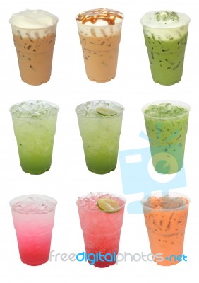 Iced Drinks Collection Stock Photo