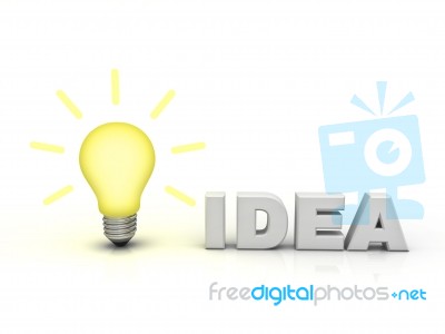 Idea Light Bulb Stock Image