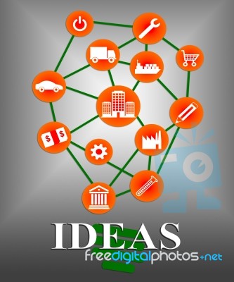 Ideas Icon Indicates Considerations Contemplating And Innovation… Stock Image