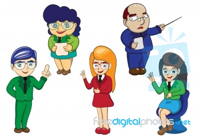 Illustration Of Character Of Business Cartoon Stock Image