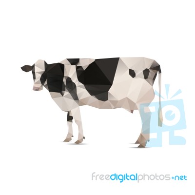 Illustration Of Origami Cow Stock Image