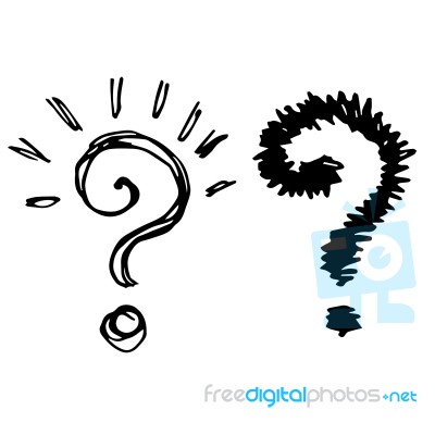 Illustration Of Question Marks Stock Image