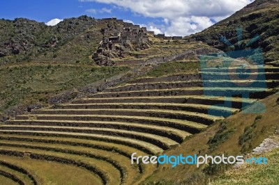 Inca Terraces Stock Photo