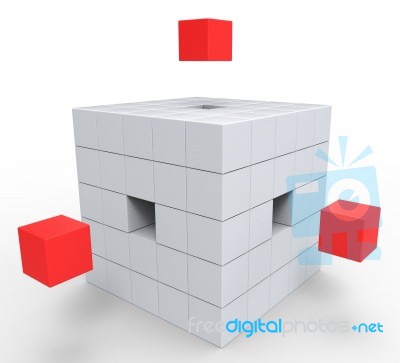 Incomplete Puzzle Showing Education Or Completion Stock Image