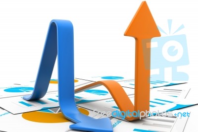 Increase And Deacrease Chart Stock Image